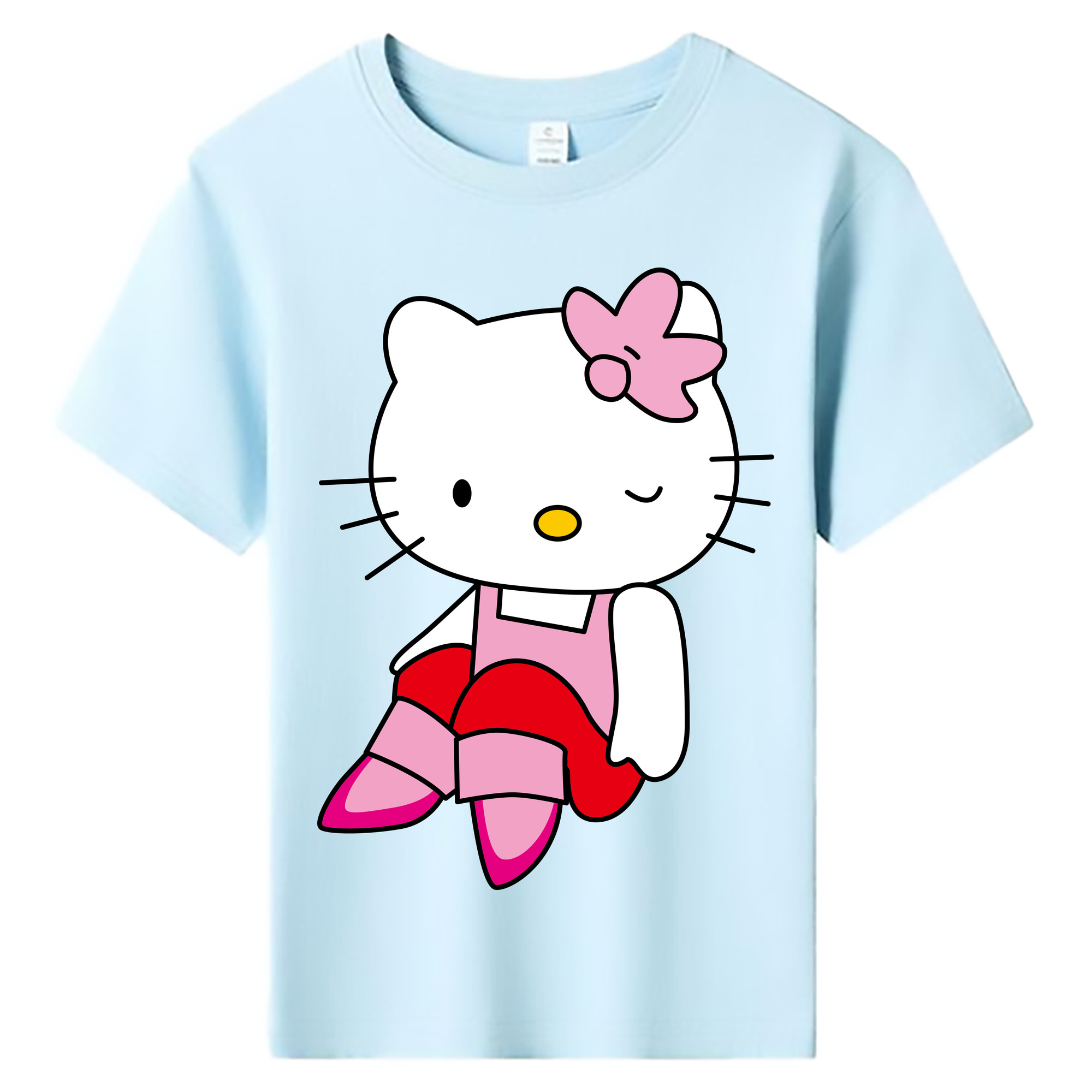 （画像用） Hello Kitty ハローキティ 綿100％キッズTシャツ（フロントプリント）